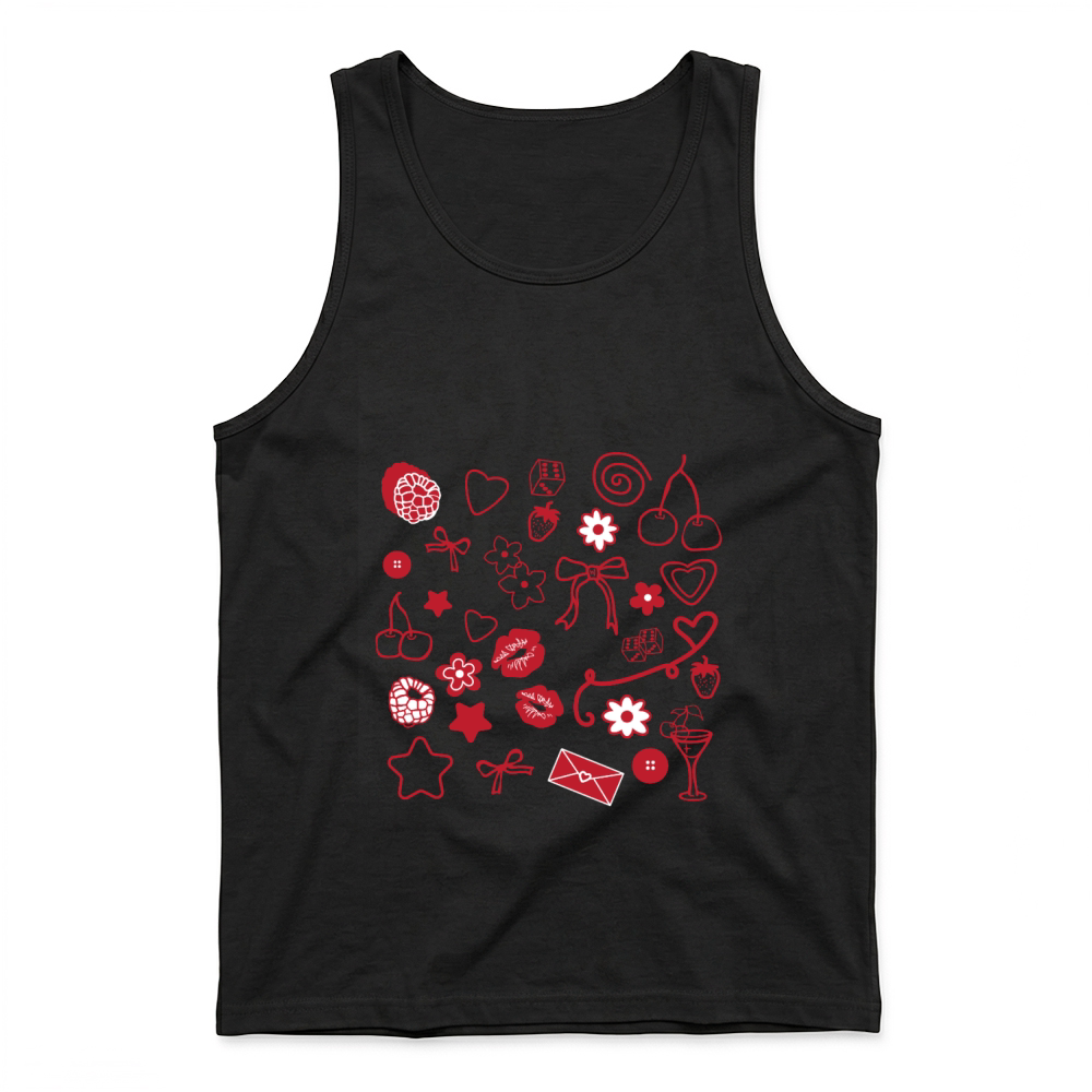 Product Crimson Vintage Love Doodles - Cpllage Tank Top