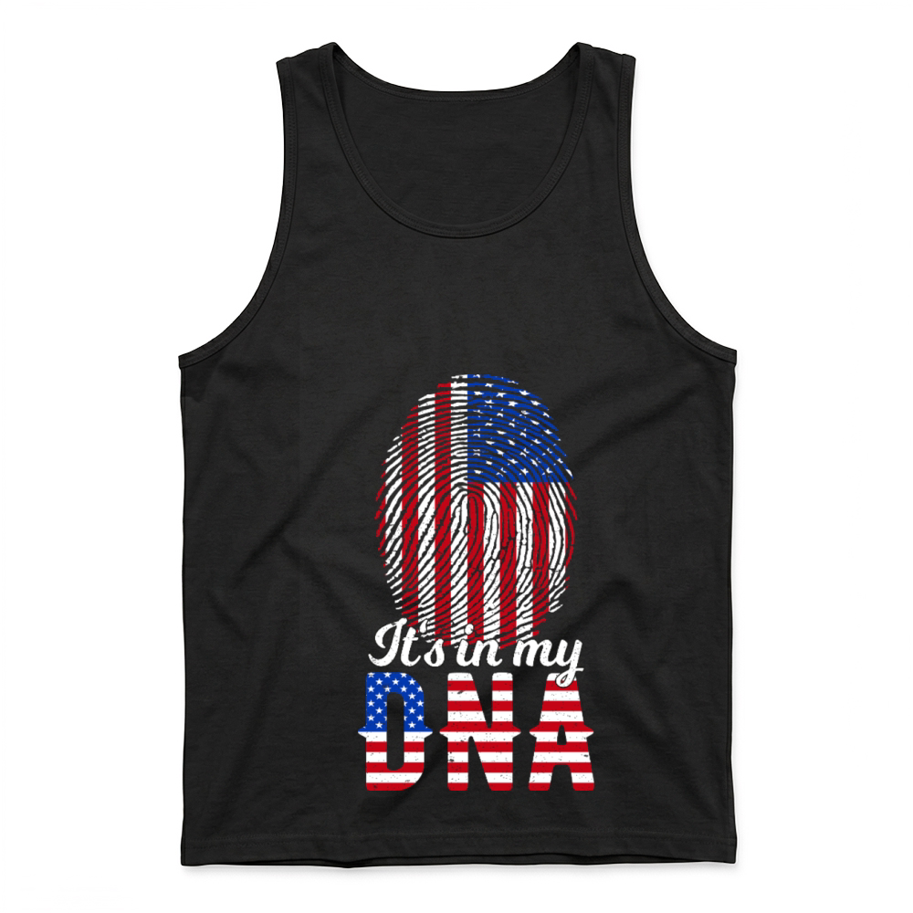 Product It's In My DNA American Fingerprint Retro Vintage Tank Top