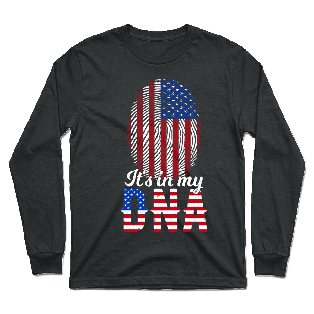 Product It's In My DNA American Fingerprint Retro Vintage Unisex Longsleeve