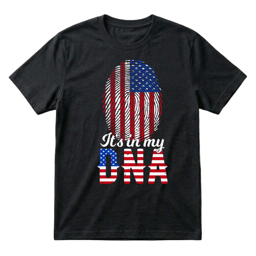 Product It's In My DNA American Fingerprint Retro Vintage T-Shirt