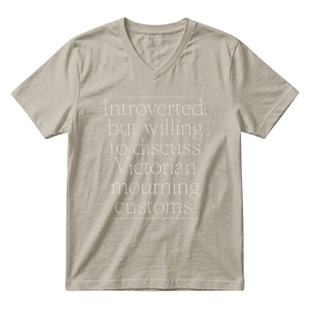 Product Introverted Victorian Mourning Customs Design V-Neck T-shirt