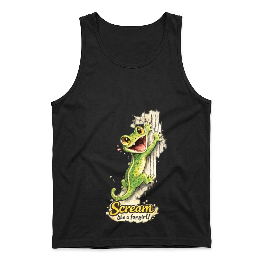 Product GeFunny Gecko Fangirl Quote Tank Top