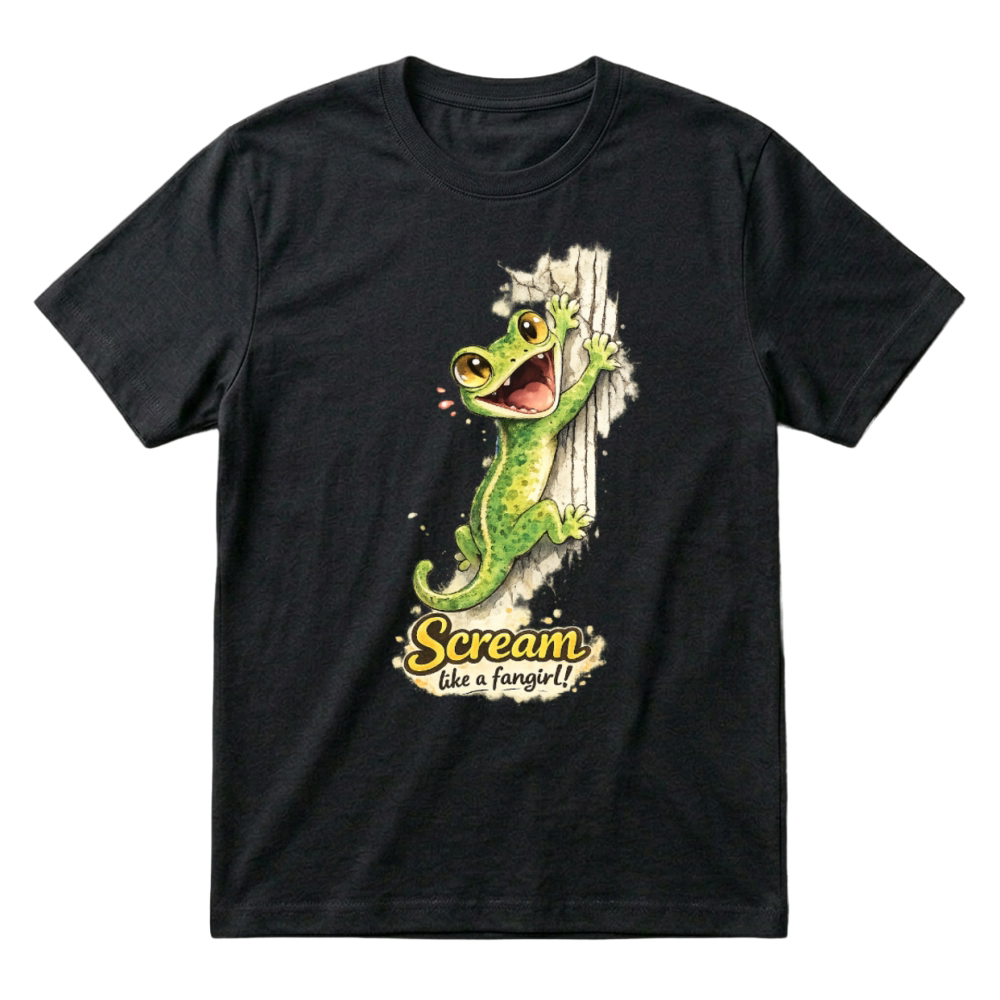 Product GeFunny Gecko Fangirl Quote T-Shirt