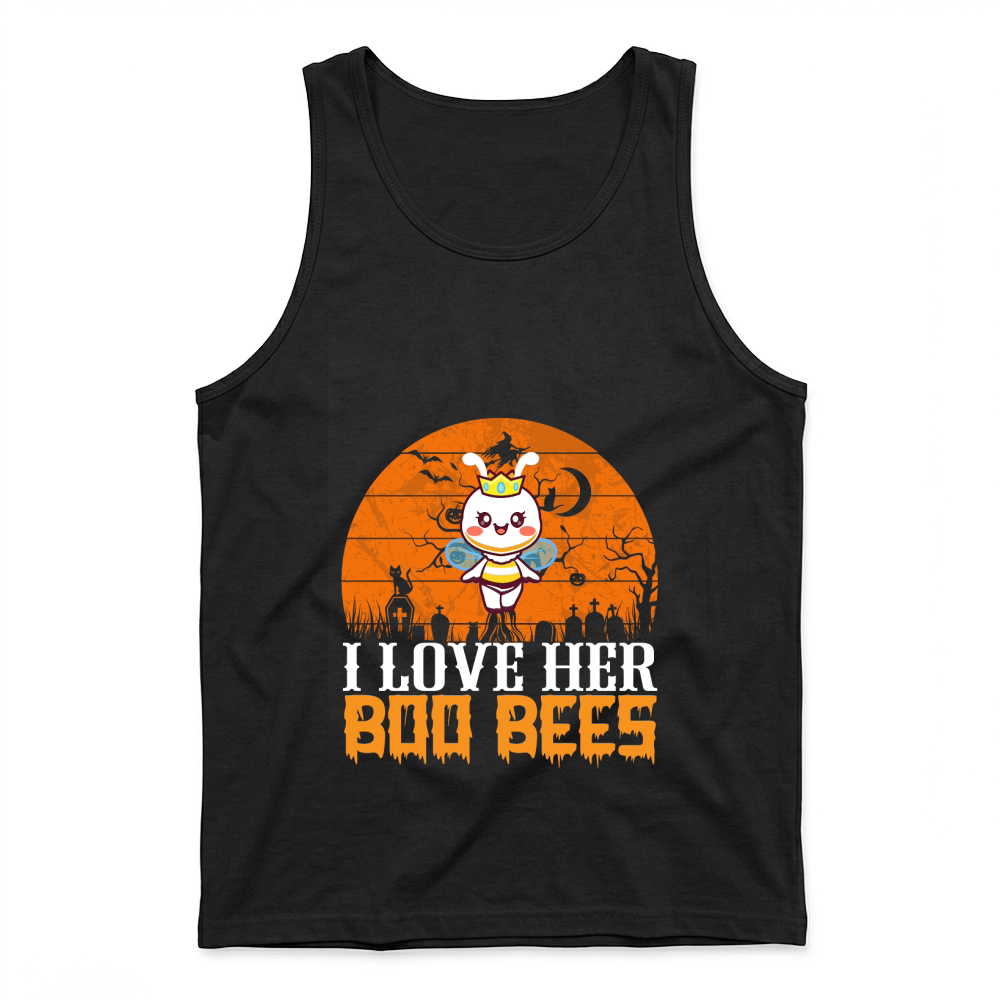 Product i love her boo bees trending halloween Tank Top
