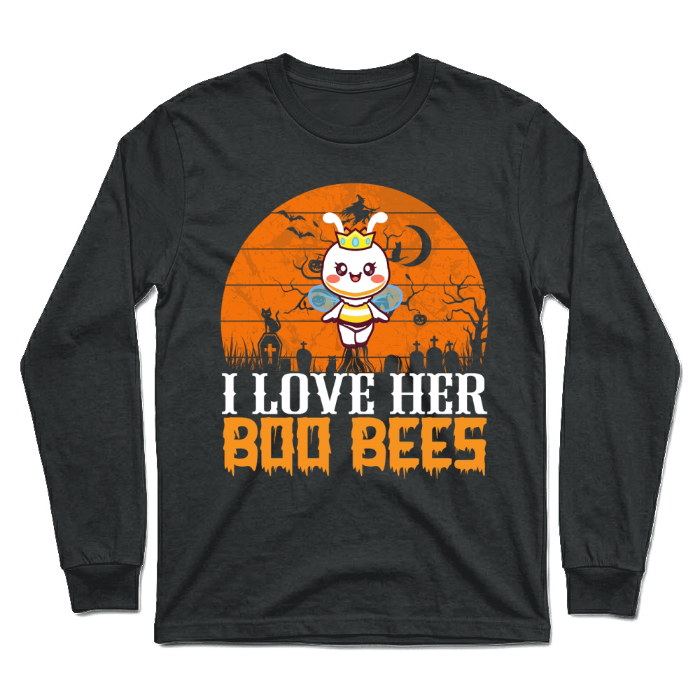 Product i love her boo bees trending halloween Unisex Longsleeve