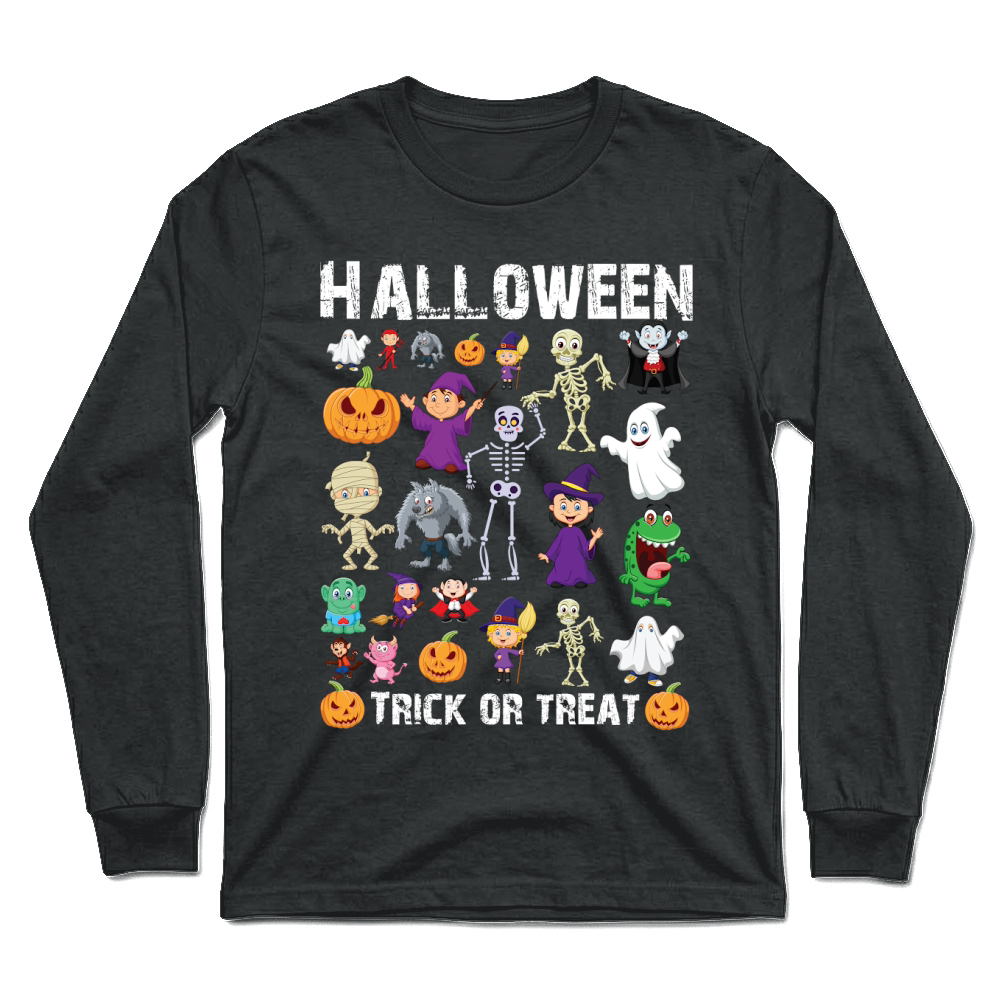 Product halloween trick or treat funny cartoon Unisex Longsleeve