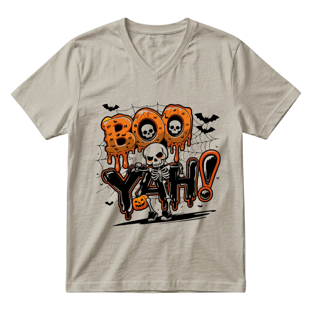 Product boo yah trending halloween V-Neck T-shirt