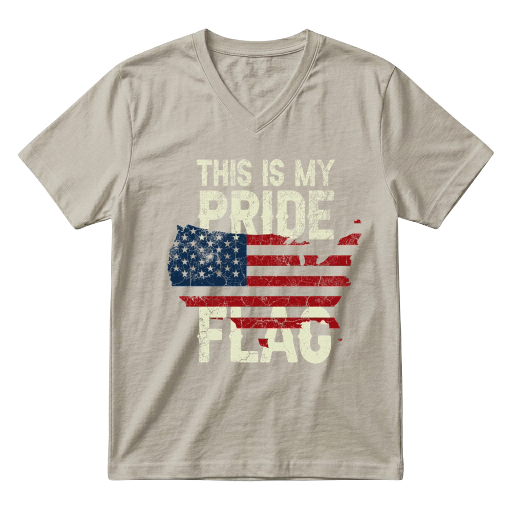 Product This Is My Pride Flag Vintage USA V-Neck T-shirt