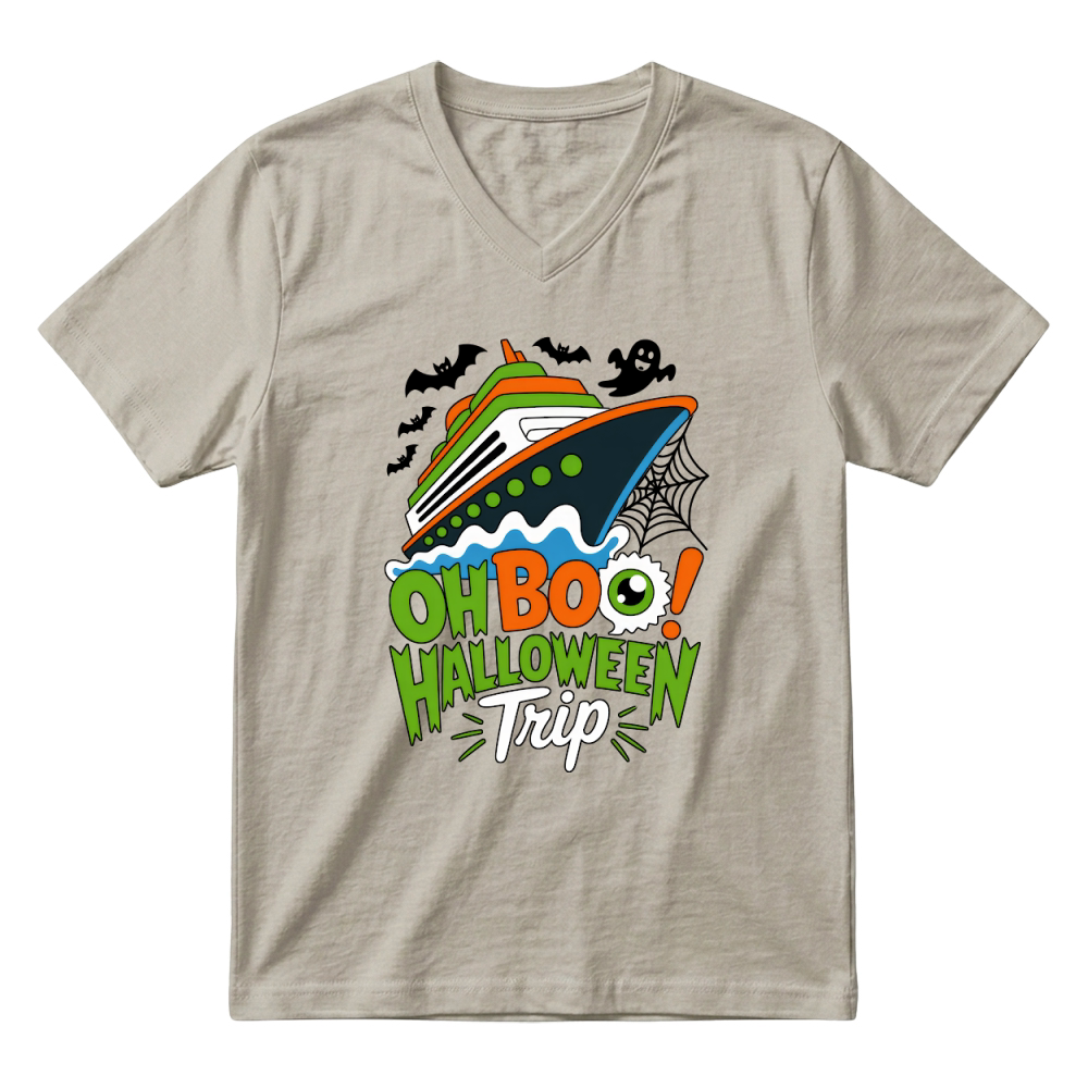 Product oh boo halloween trip V-Neck T-shirt