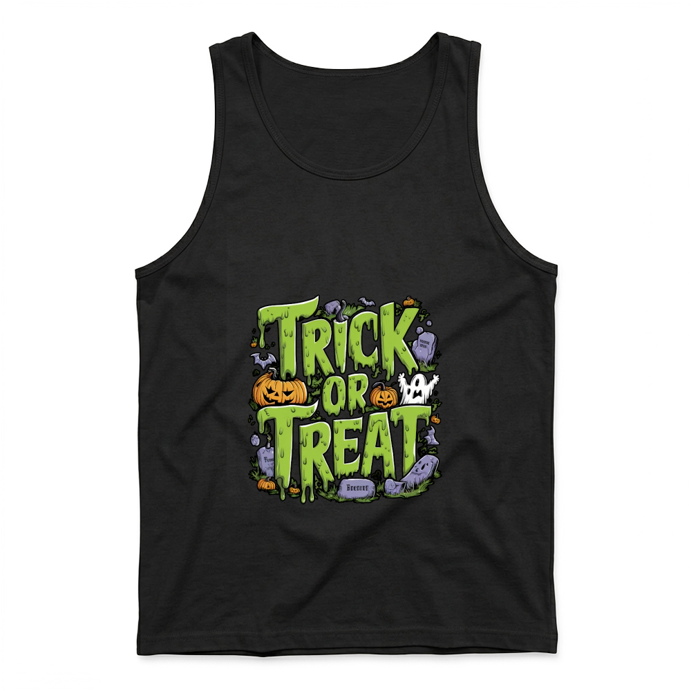 Product trick or treat zombie vibes Tank Top