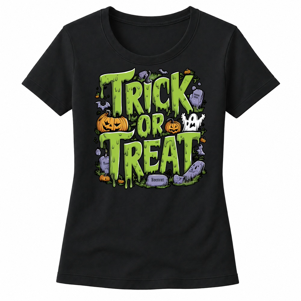Product trick or treat zombie vibes Women's T-shirts