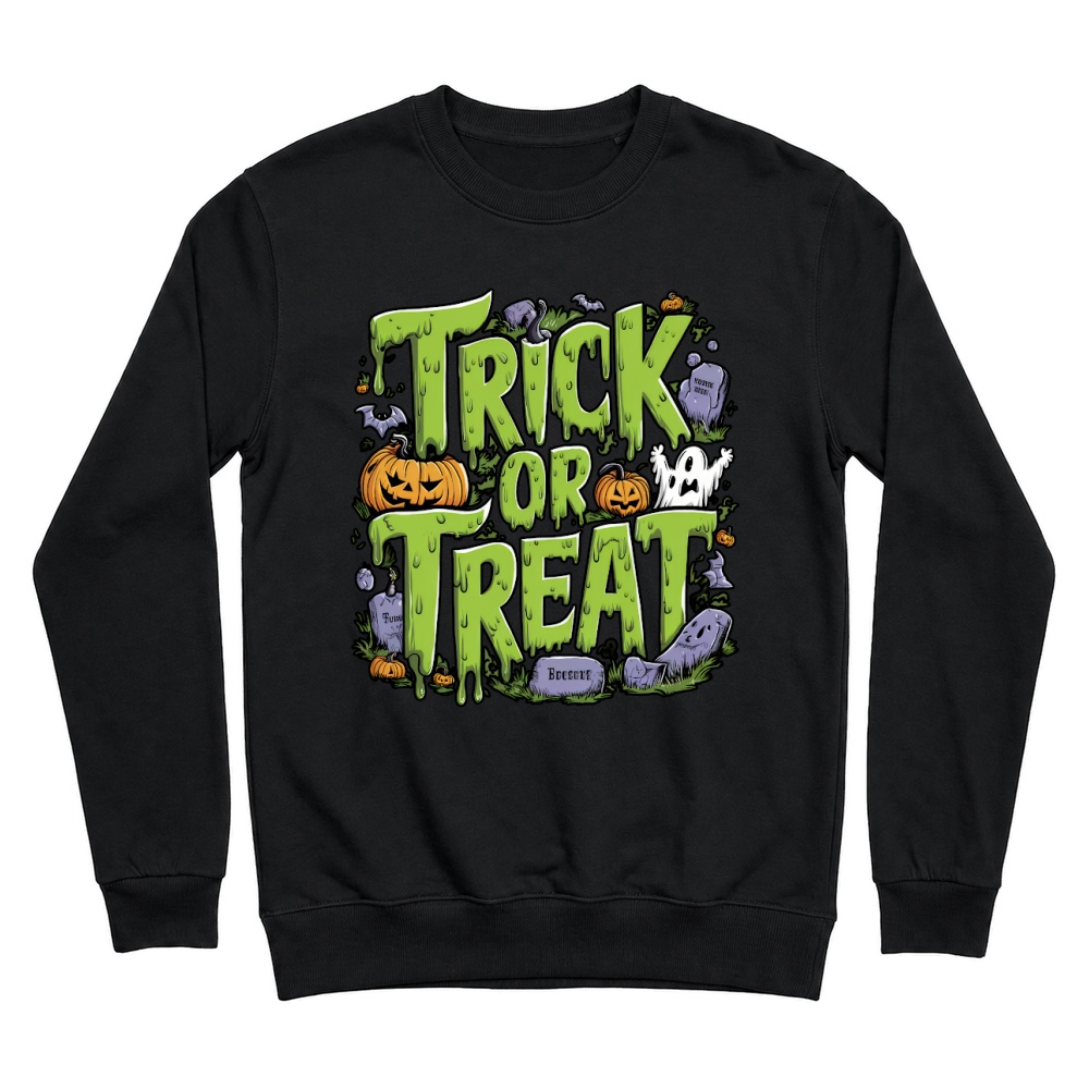 Product trick or treat zombie vibes Unisex Sweatshirt