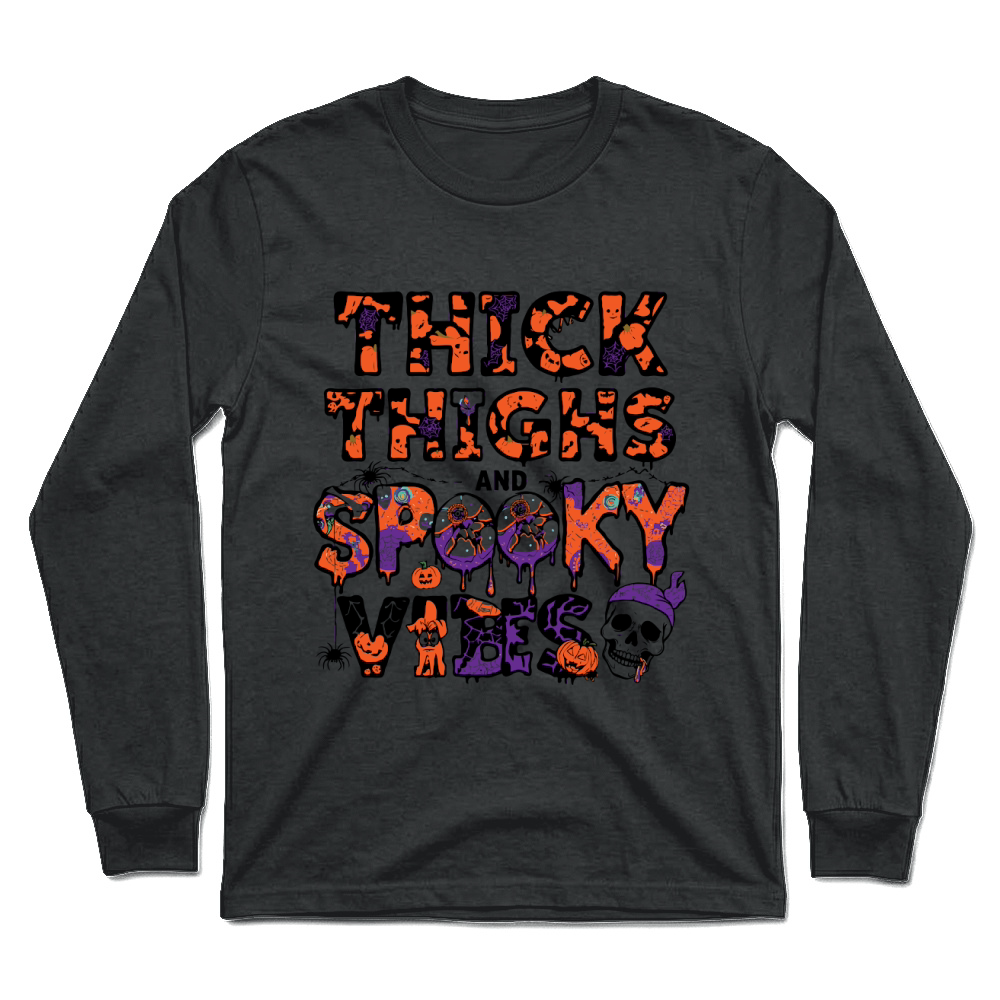 Product thick thichs and spooky vibes halloween Unisex Longsleeve