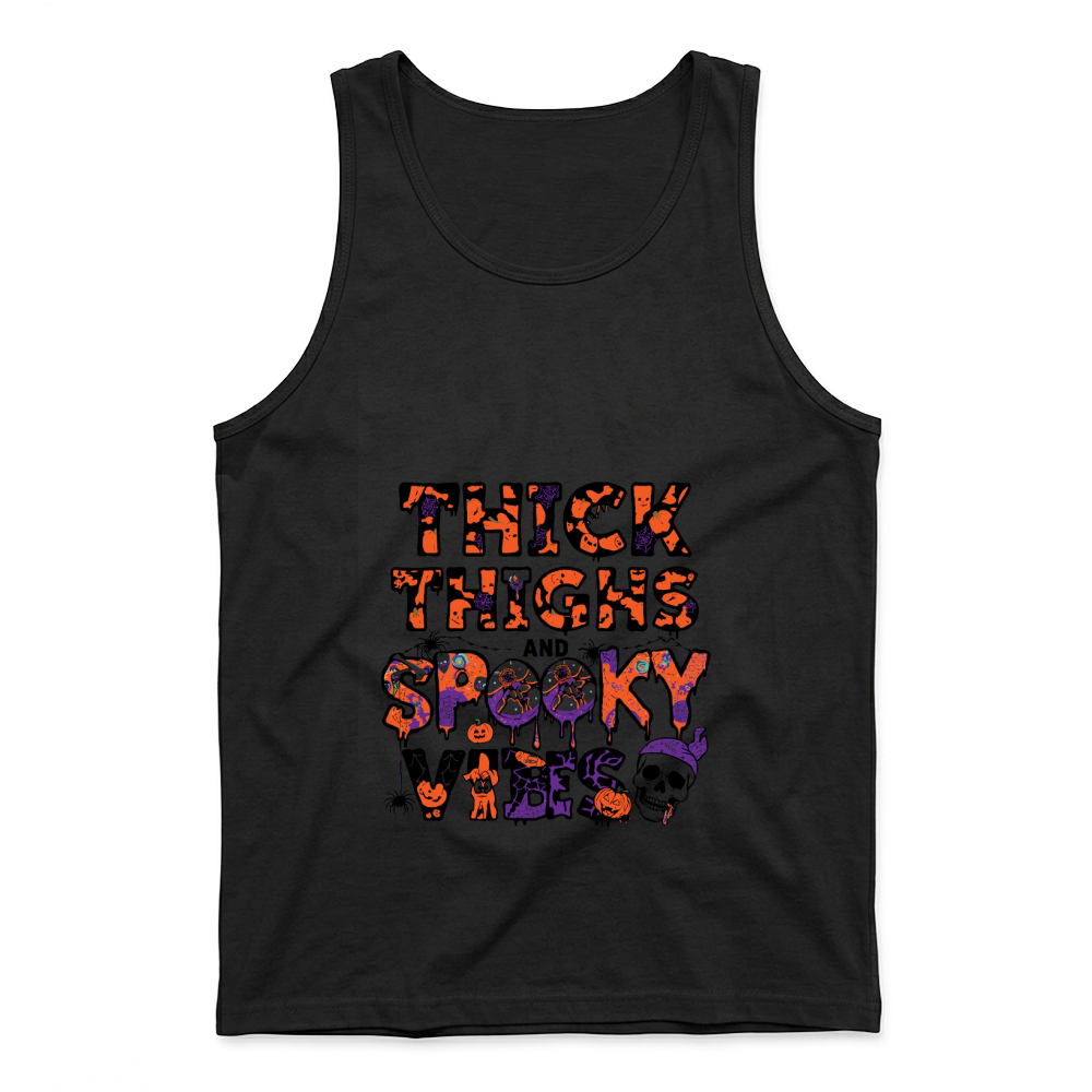 Product thick thichs and spooky vibes halloween Tank Top