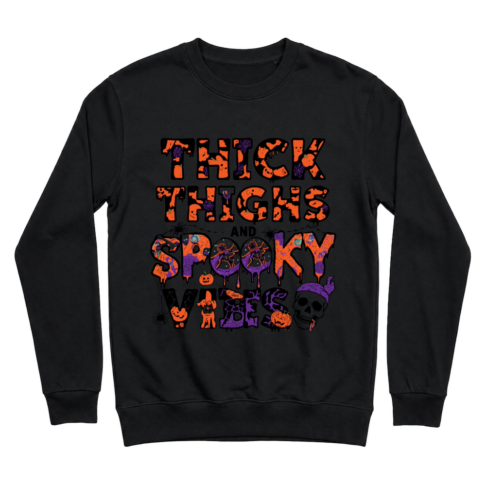 Product thick thichs and spooky vibes halloween Unisex Sweatshirt