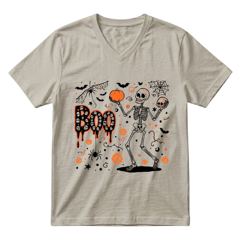 Product boo funny halloween V-Neck T-shirt