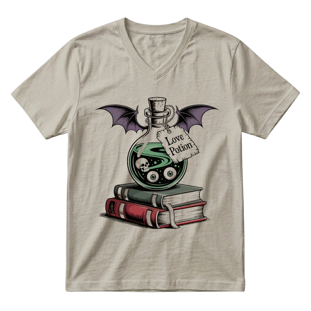 Product love potion halloween V-Neck T-shirt