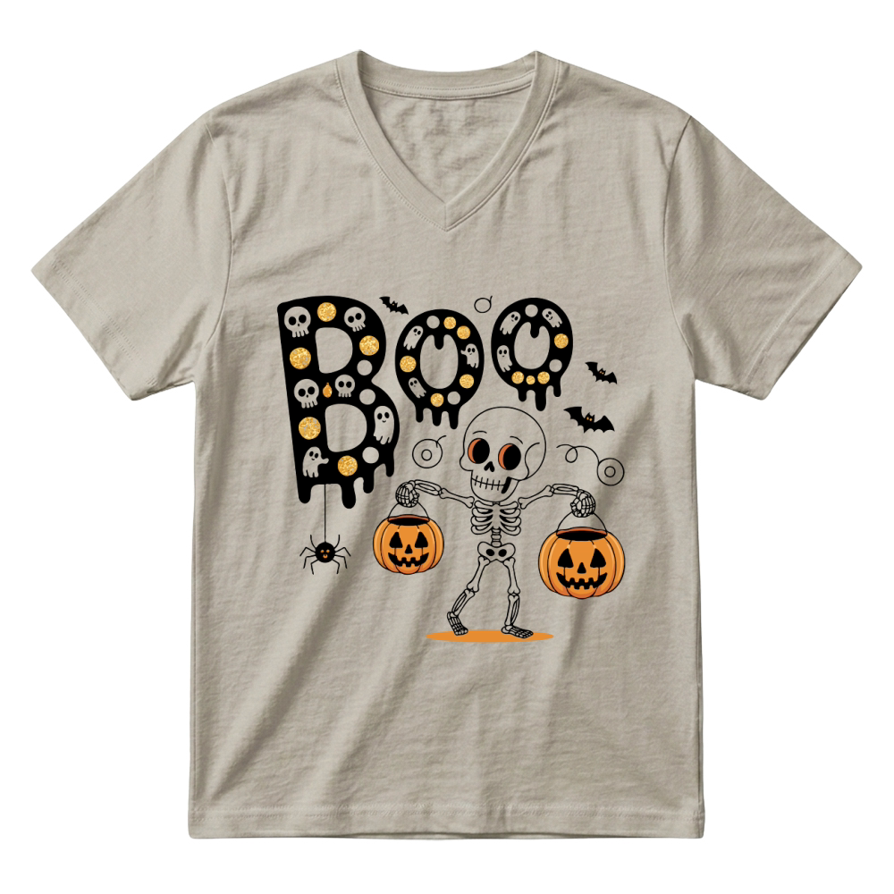 Product boo funny halloween V-Neck T-shirt
