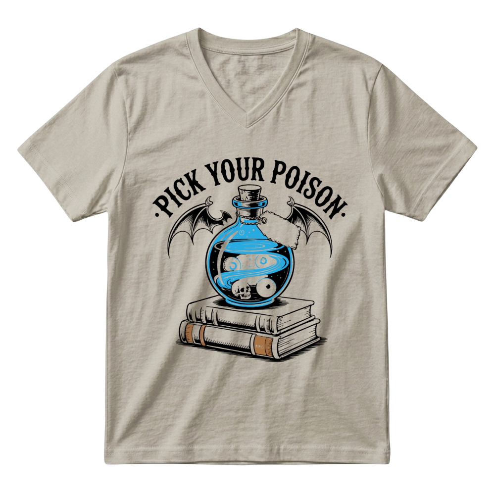 Product pick your poison halloween V-Neck T-shirt