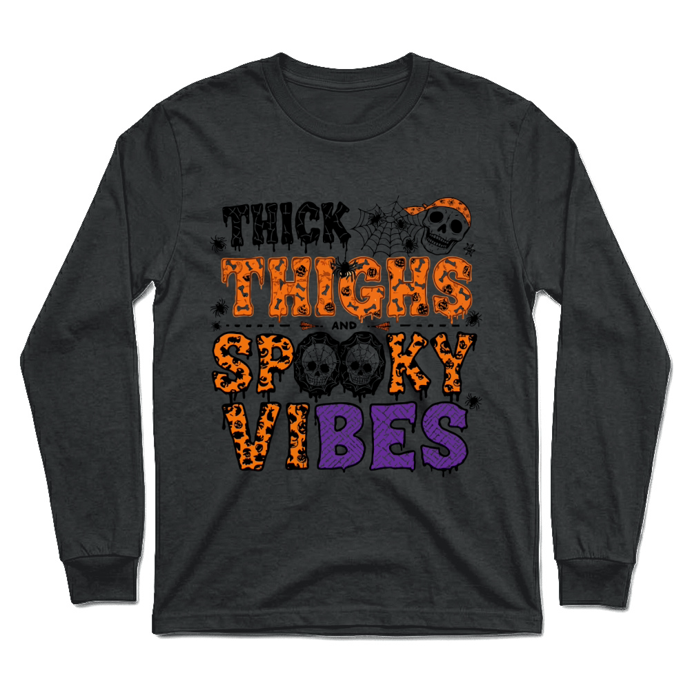Product thick thichs and spooky vibes halloween Unisex Longsleeve