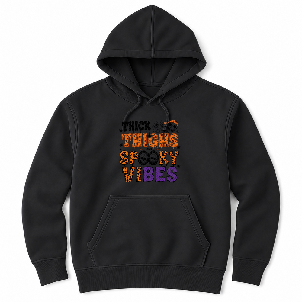 Product thick thichs and spooky vibes halloween Unisex Hoodie