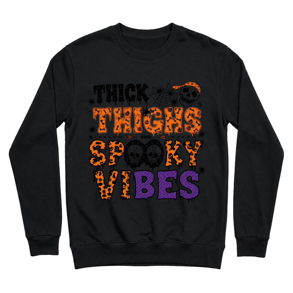 Product thick thichs and spooky vibes halloween Unisex Sweatshirt