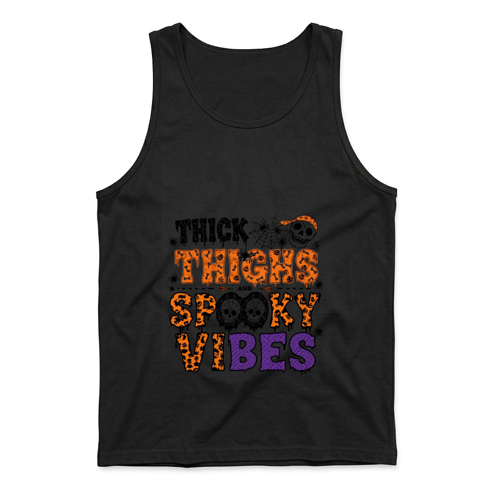 Product thick thichs and spooky vibes halloween Tank Top