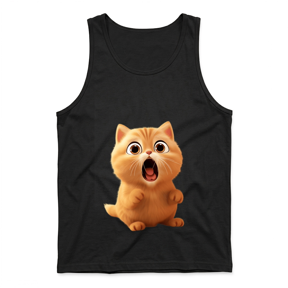 Product cat ginger cute kitten cartoon Tank Top