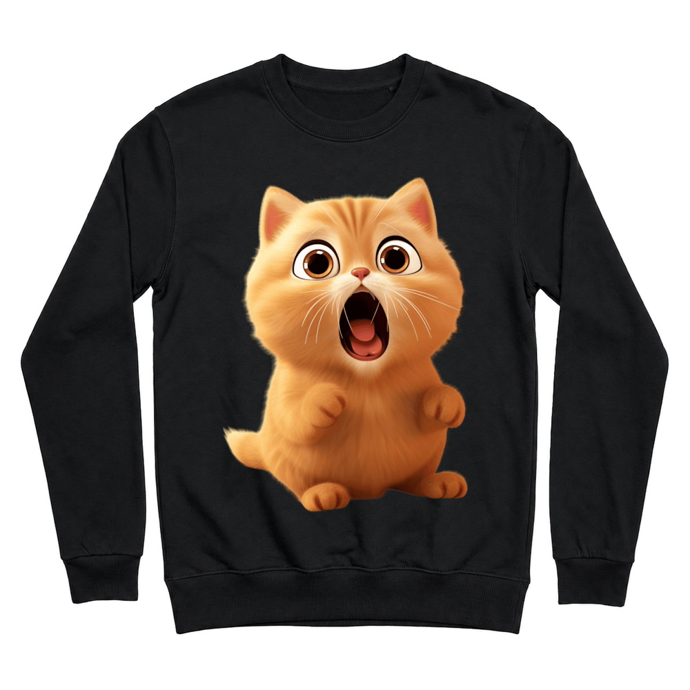 Product cat ginger cute kitten cartoon Unisex Sweatshirt