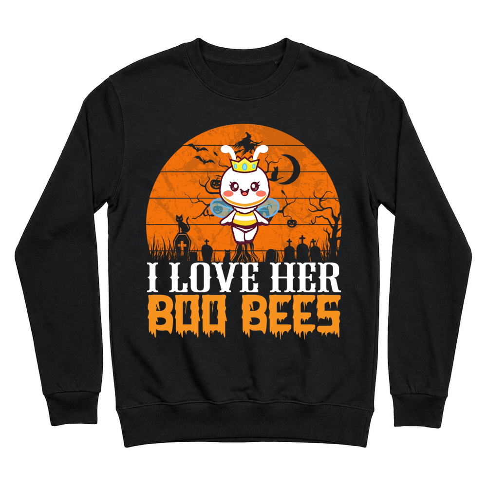 Product i love her boo bees trending halloween Unisex Sweatshirt