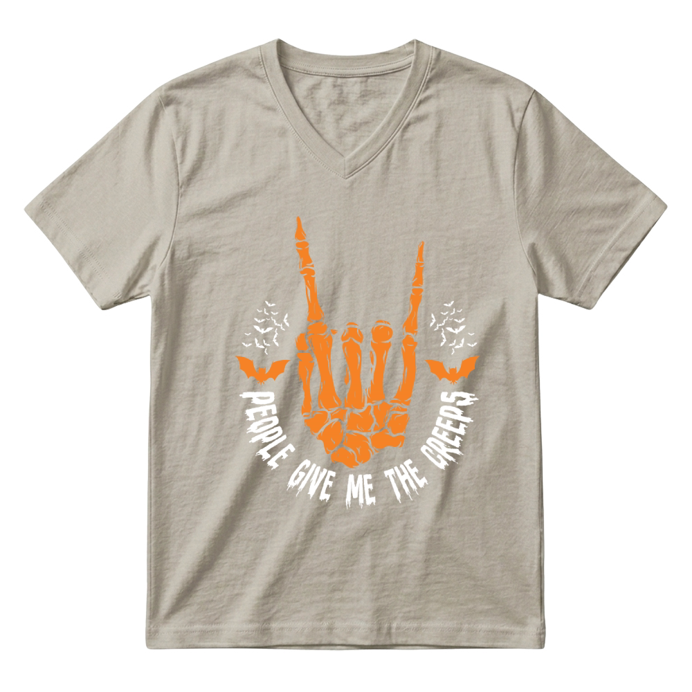 Product people give me the creeps halloween V-Neck T-shirt