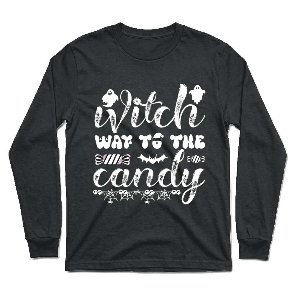 Product witch way to the candy trending halloween Unisex Longsleeve