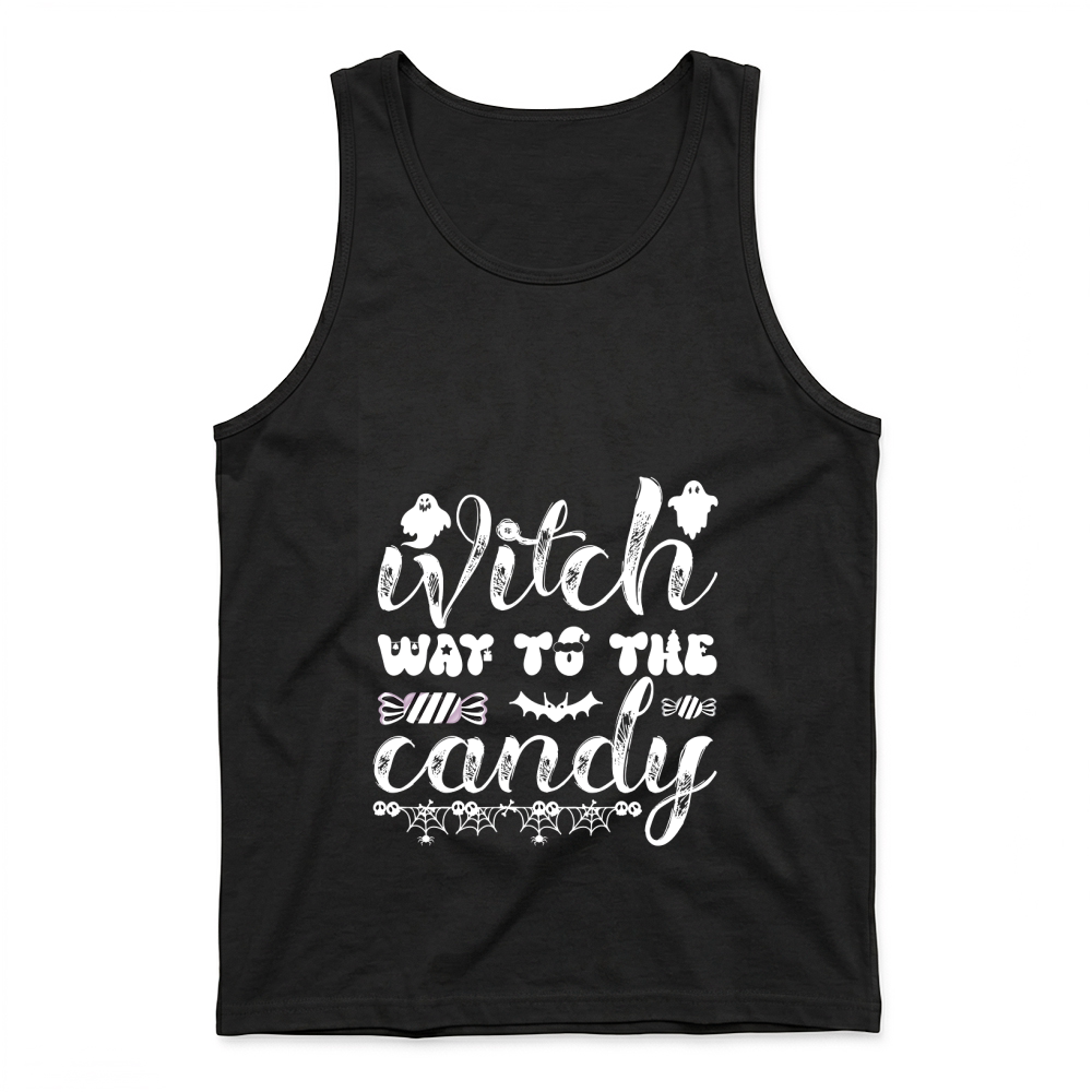 Product witch way to the candy trending halloween Tank Top