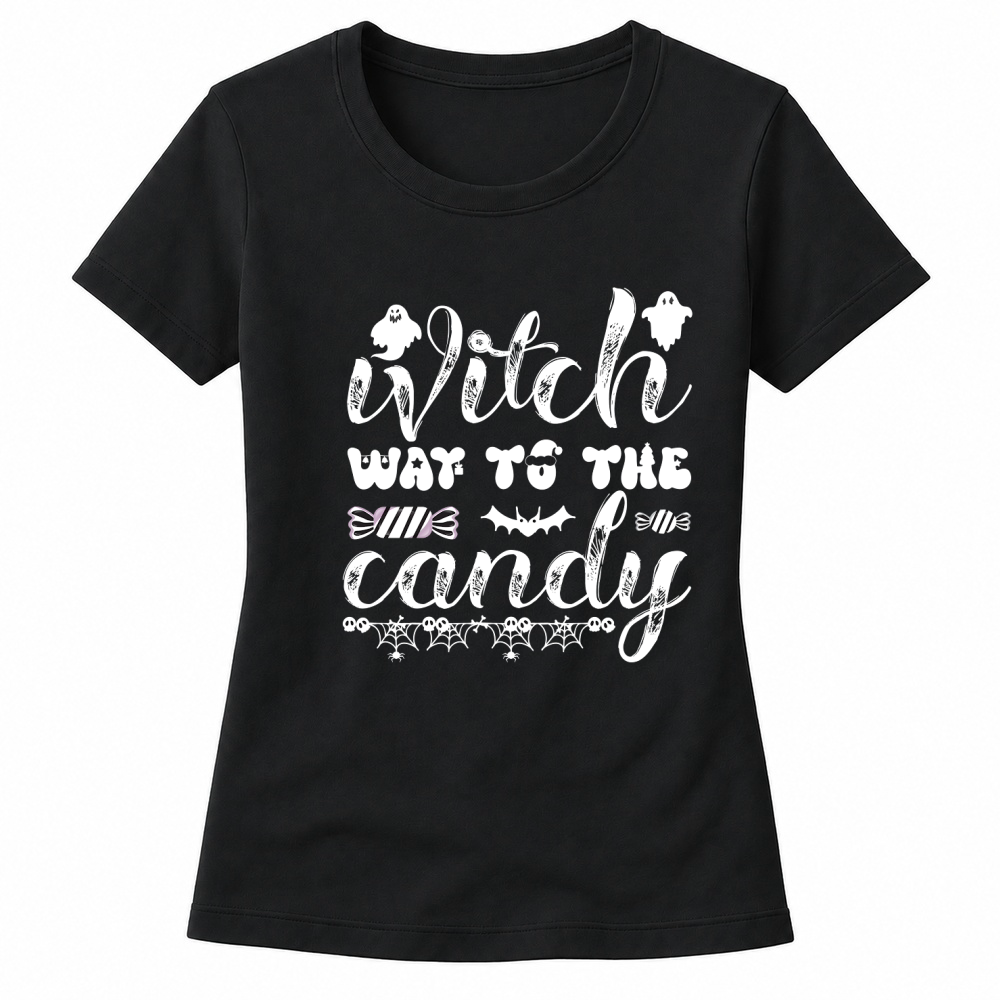 Product witch way to the candy trending halloween Women's T-shirts