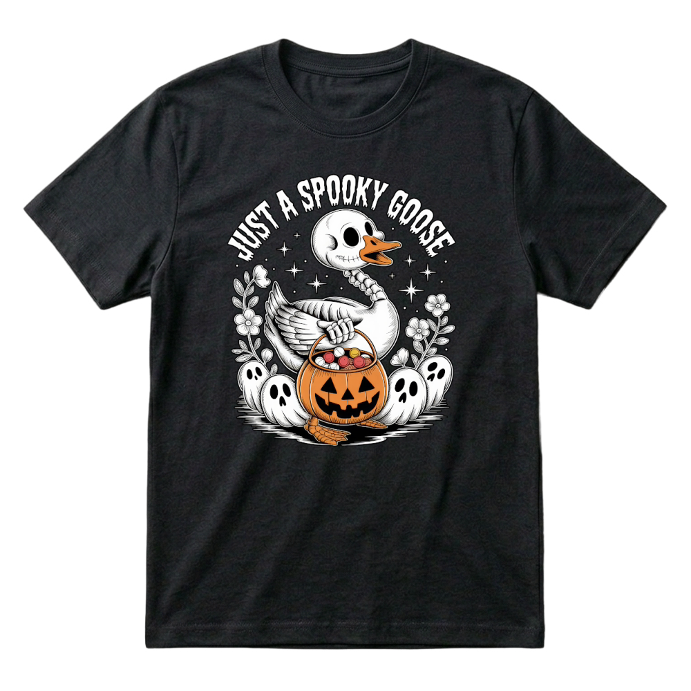 Product just a spooky goose halloween T-Shirt
