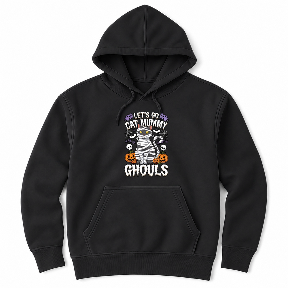 Product let's go cat mummy ghouls halloween Unisex Hoodie