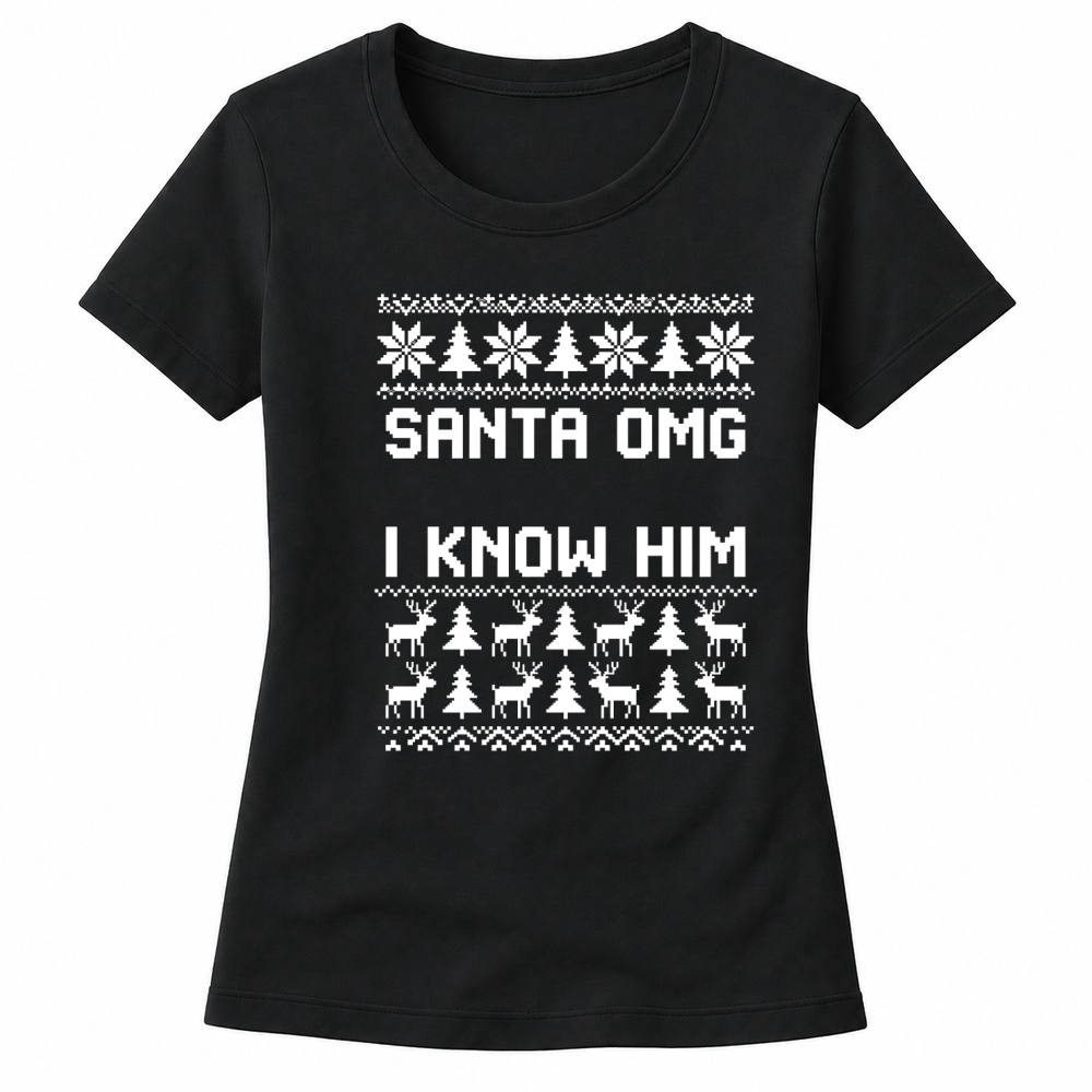 Product Christmas Santa Reindeer Tree Ugly Women's T-shirts