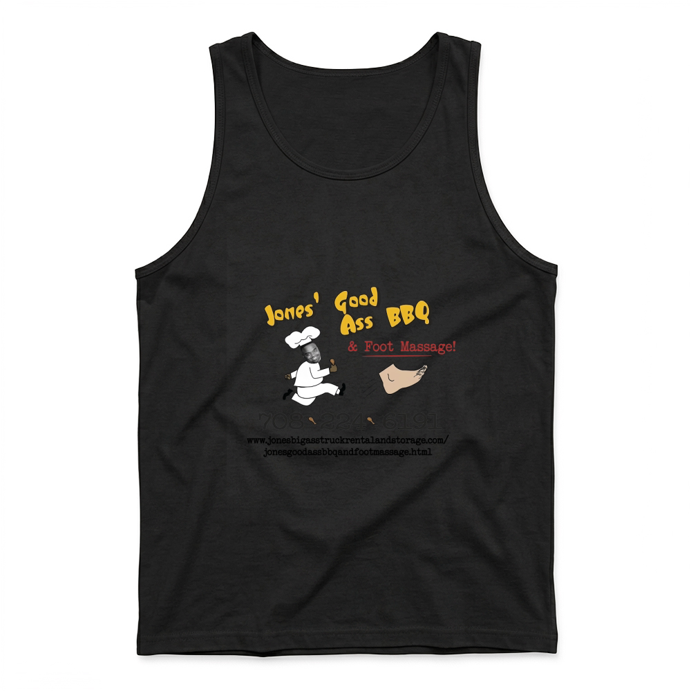 Product Jones Good Ass BBQ and Foot Massage logo T-Shirt Unisex Tank Top