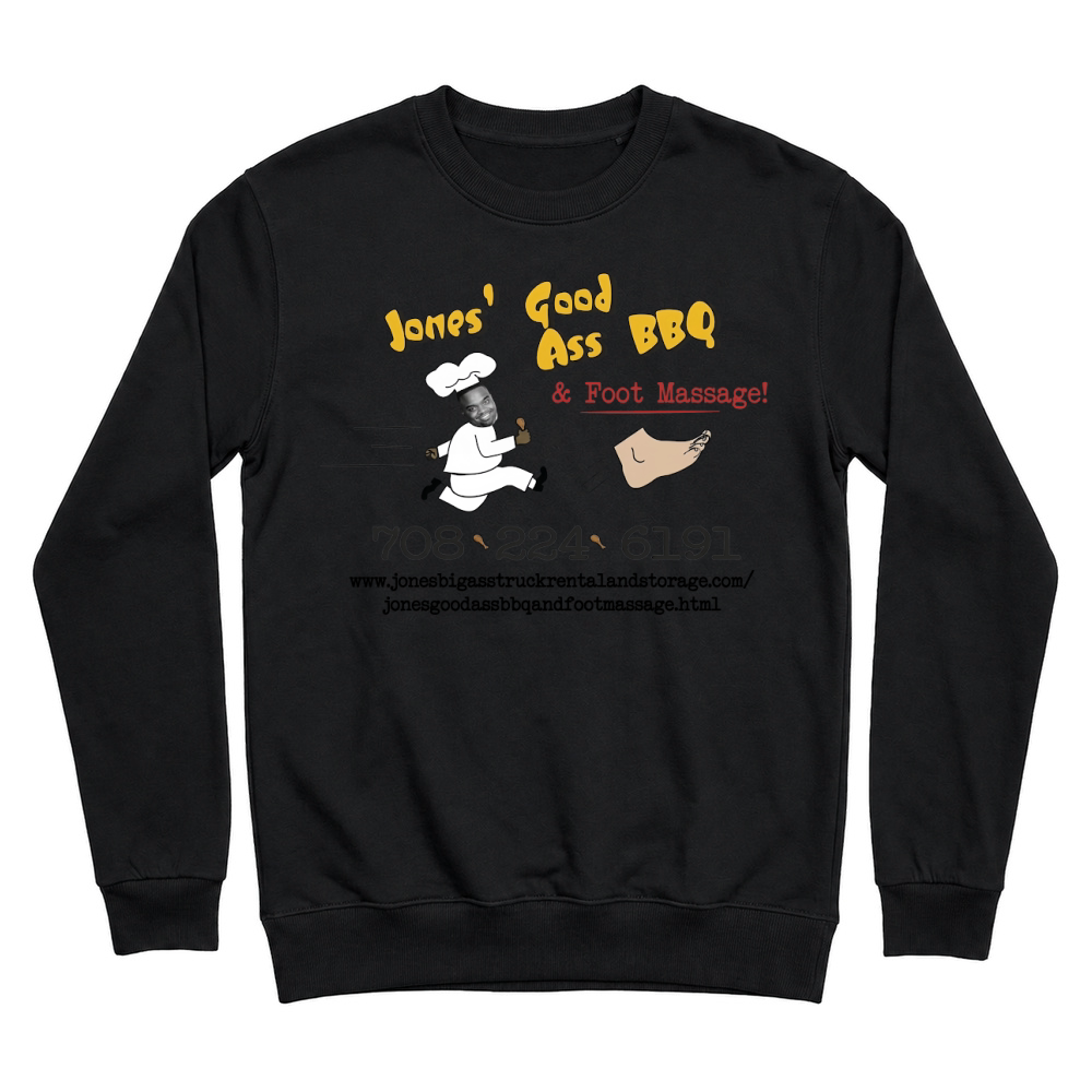 Product Jones Good Ass BBQ and Foot Massage logo T-Shirt Unisex Unisex Sweatshirt