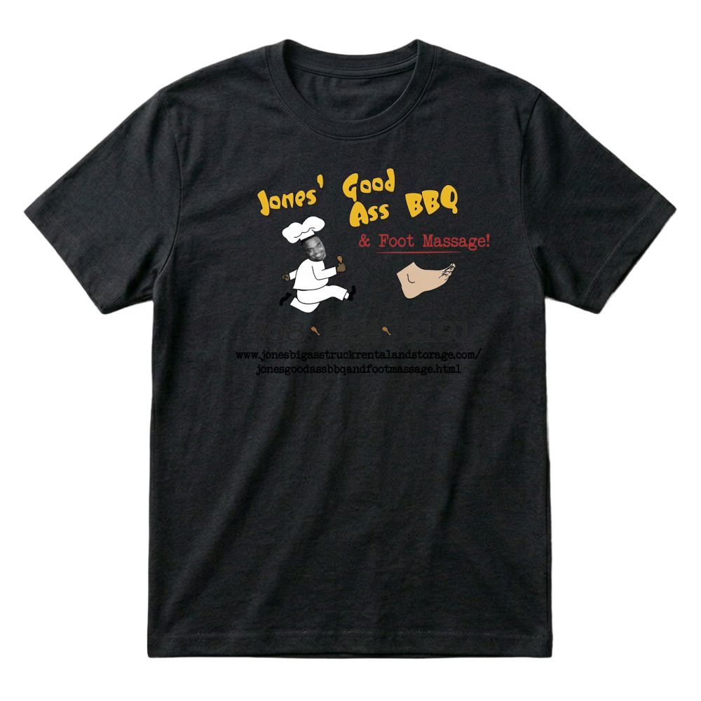 Product Jones Good Ass BBQ and Foot Massage logo T-Shirt Unisex T-Shirt