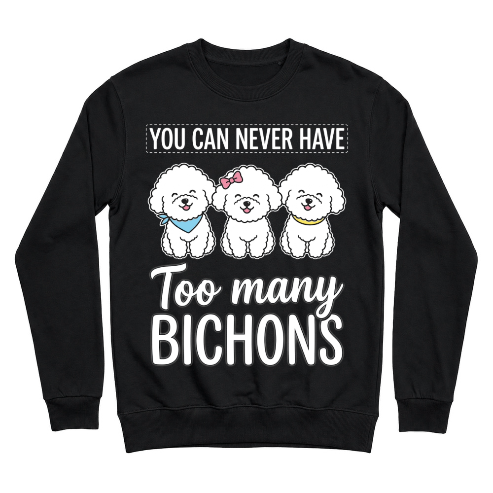 Product Bichons Dogs Cute Cartoon Pets Unisex Sweatshirt