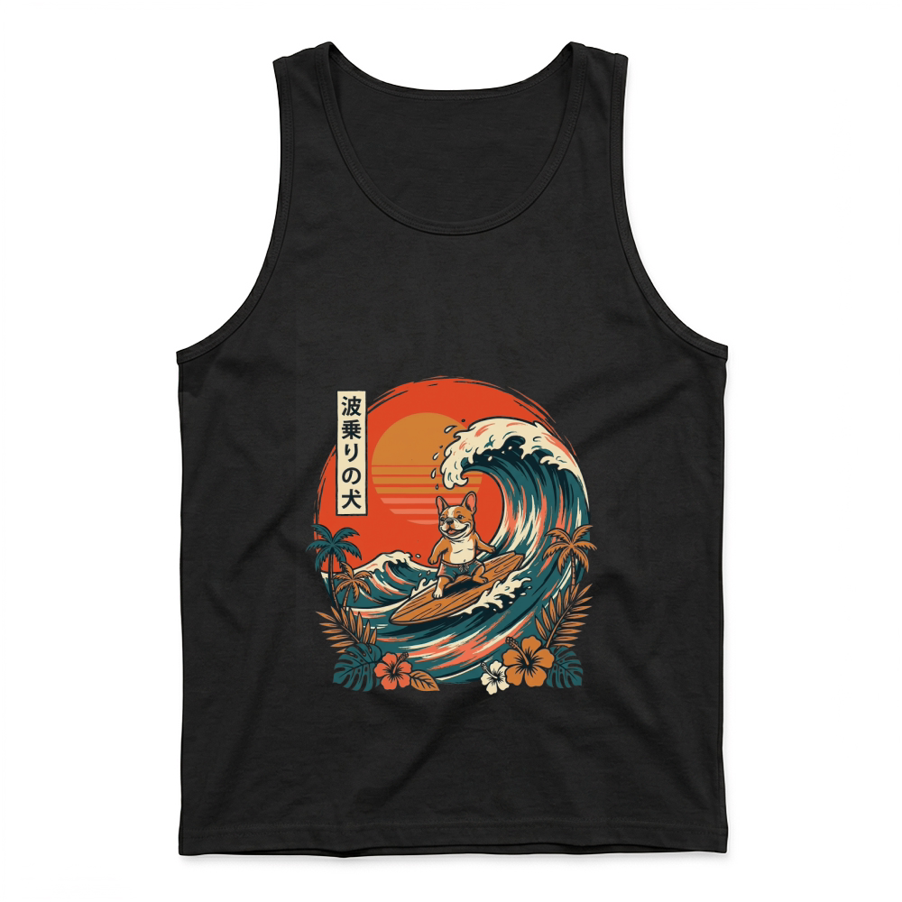 Product Wave Dog Surf Hibiscus Sunset Tank Top