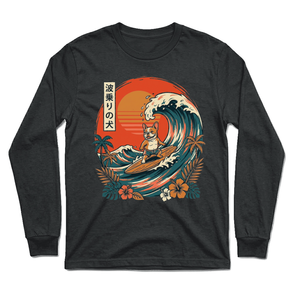 Product Wave Dog Surf Hibiscus Sunset Unisex Longsleeve