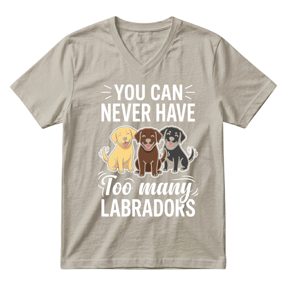Product Labradors Dogs Pets Humor Canine V-Neck T-shirt