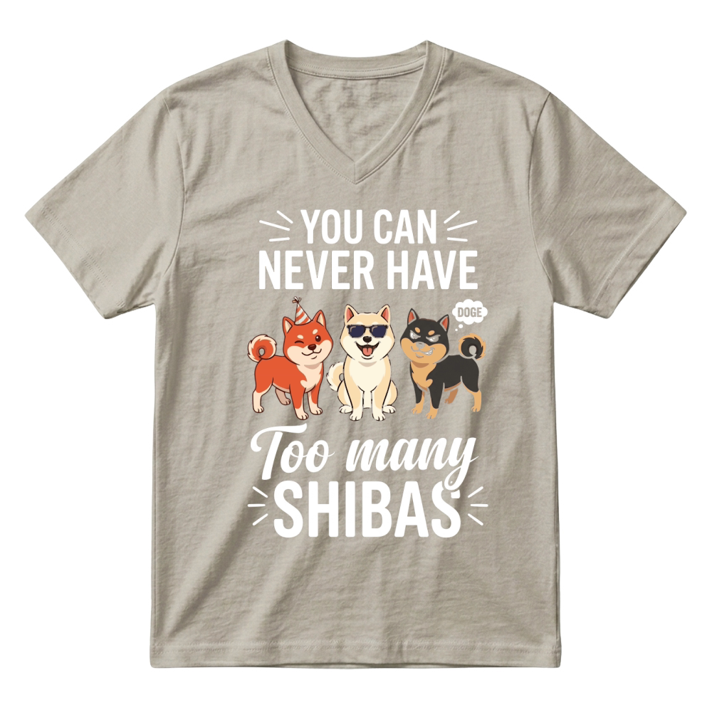 Product Shiba Doge Dog Cartoon Cute V-Neck T-shirt