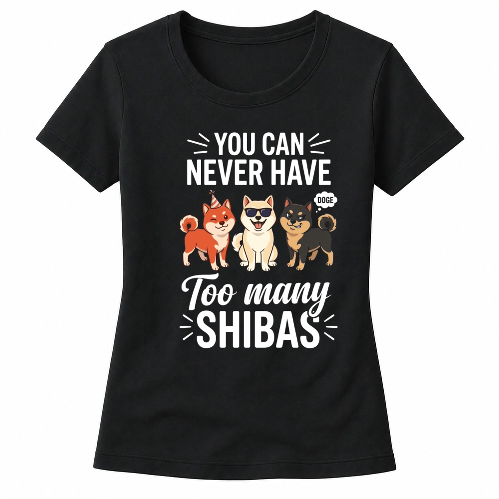 Product Shiba Doge Dog Cartoon Cute Women's T-shirts