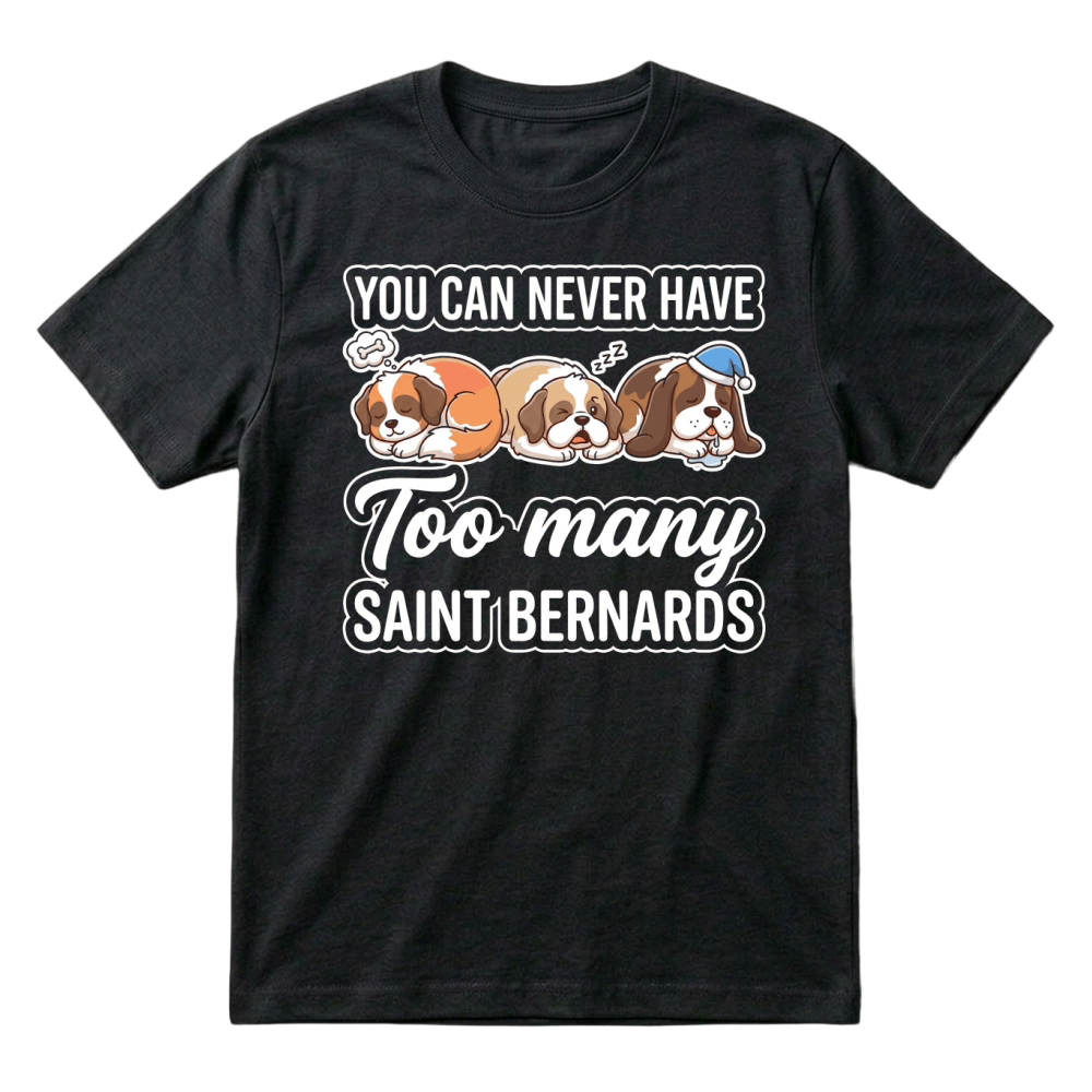 Product Saint Bernards Dogs Cute Sleeping T-Shirt