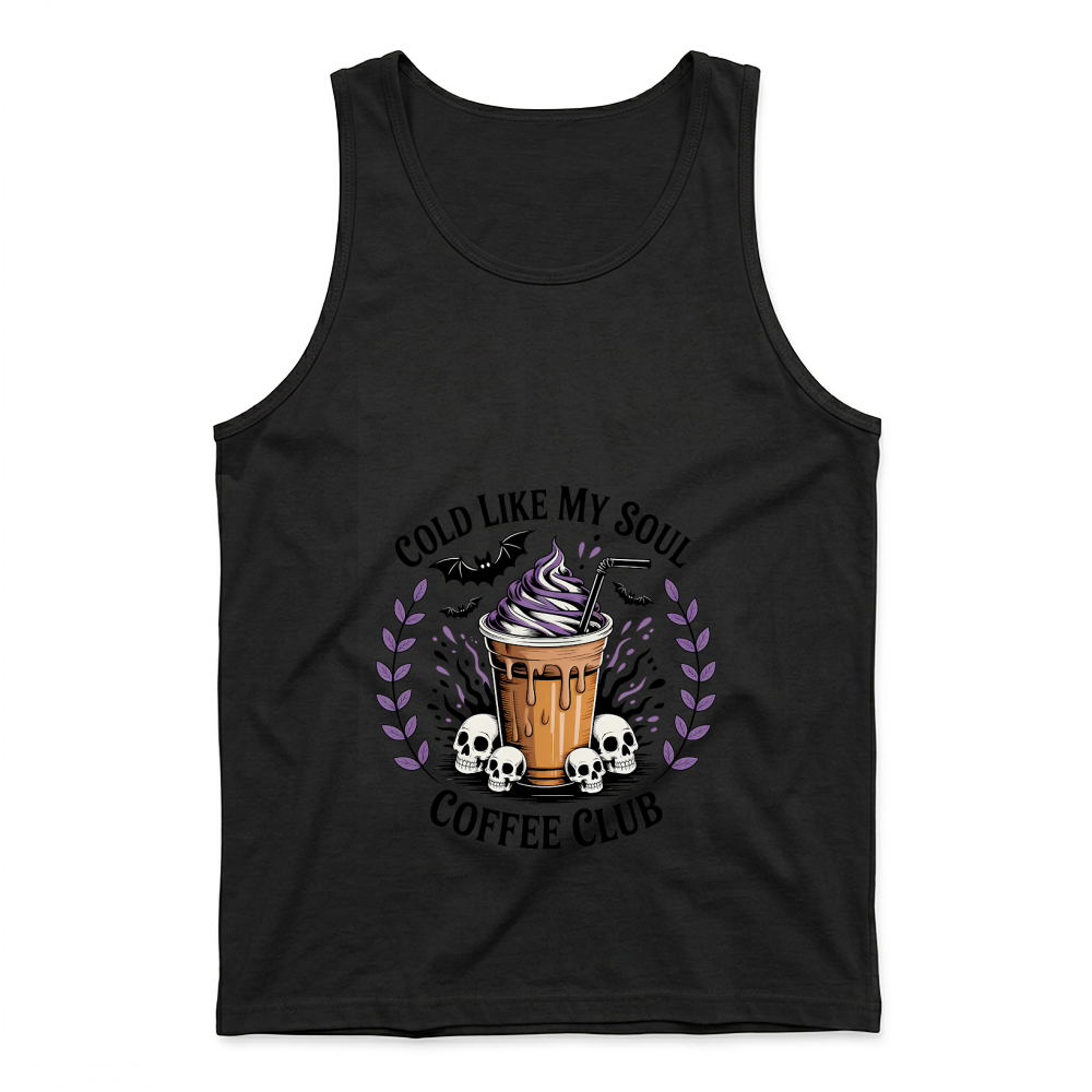 Product Spooky Halloween Retro Cold Like My Soul Coffee Tank Top