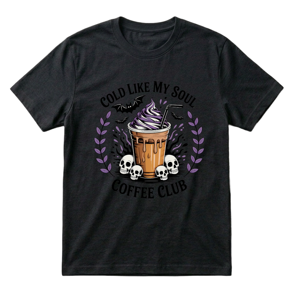 Product Spooky Halloween Retro Cold Like My Soul Coffee T-Shirt