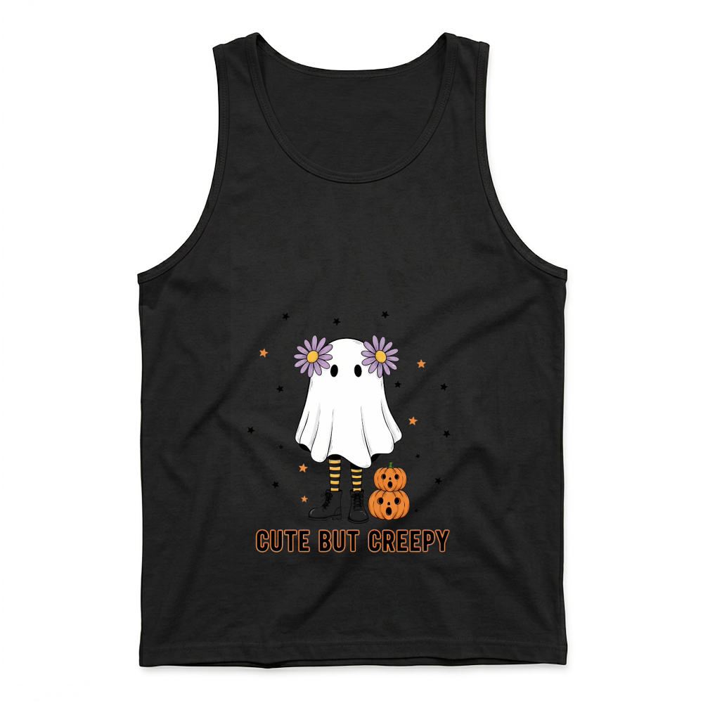 Product Spooky Halloween Retro Cute but Creepy Ghost Tank Top